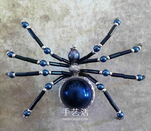 手工串珠蜘蛛的做法 串珠蜘蛛工藝品DIY制作 -  rpnrmr.com