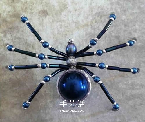 手工串珠蜘蛛的做法 串珠蜘蛛工藝品DIY制作 -  rpnrmr.com