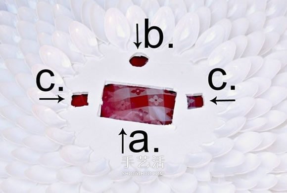 一次性勺子手工制作漂亮的野菊花掛鐘圖解 -  rpnrmr.com