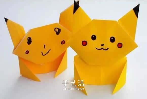 簡單皮卡丘折紙教程 怎么折皮卡丘的圖解 -  rpnrmr.com