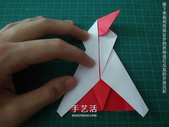 圣誕鶴的折法圖解教程 折紙圣誕紙鶴的方法 -  rpnrmr.com