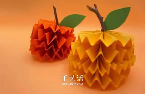 兒童立體蘋(píng)果的折法 簡(jiǎn)單折紙?zhí)O果的圖解教程 -  rpnrmr.com