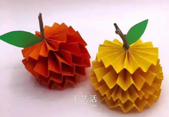 兒童立體蘋(píng)果的折法 簡(jiǎn)單折紙?zhí)O果的圖解教程 -  rpnrmr.com