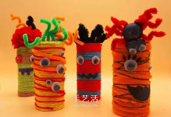萬圣節(jié)小怪物手工制作 卷紙筒做小怪物的方法 -  rpnrmr.com