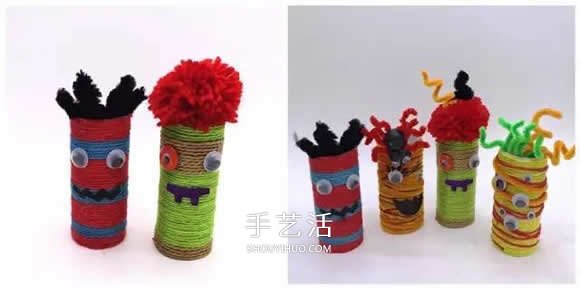 萬圣節(jié)小怪物手工制作 卷紙筒做小怪物的方法 -  rpnrmr.com