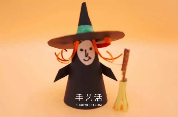 卡紙做女巫的圖解教程 萬圣節(jié)女巫手工制作 -  rpnrmr.com