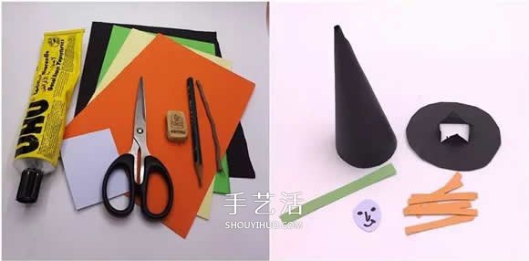 卡紙做女巫的圖解教程 萬圣節(jié)女巫手工制作 -  rpnrmr.com