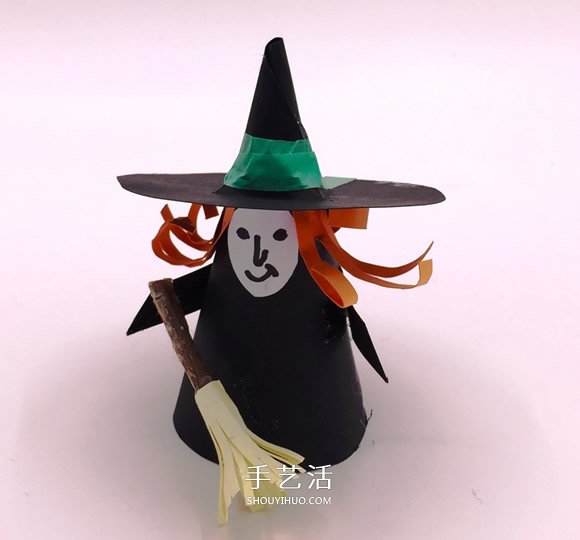 卡紙做女巫的圖解教程 萬圣節(jié)女巫手工制作 -  rpnrmr.com