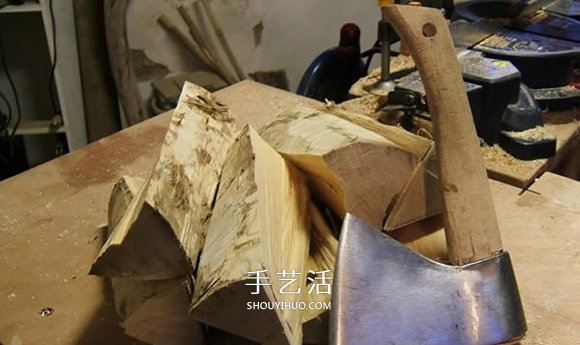 原木制作粗獷啤酒杯 自制大號啤酒杯的過程 -  rpnrmr.com