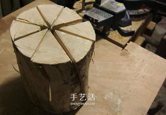 原木制作粗獷啤酒杯 自制大號啤酒杯的過程 -  rpnrmr.com