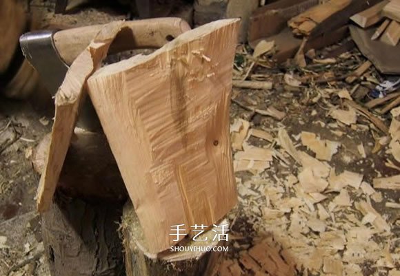 原木制作粗獷啤酒杯 自制大號啤酒杯的過程 -  rpnrmr.com