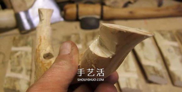原木制作粗獷啤酒杯 自制大號啤酒杯的過程 -  rpnrmr.com