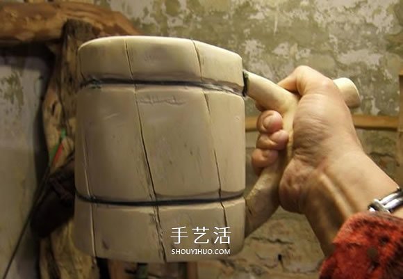 原木制作粗獷啤酒杯 自制大號啤酒杯的過程 -  rpnrmr.com