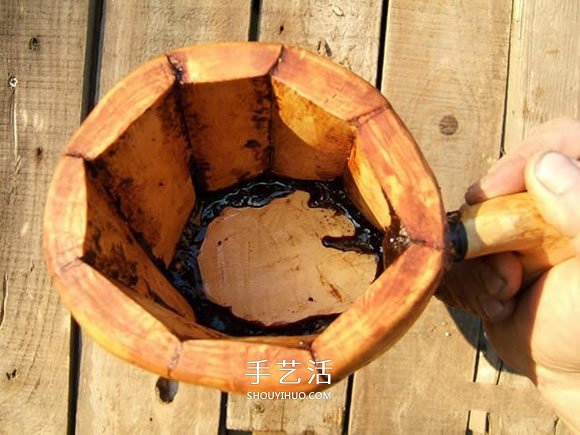 原木制作粗獷啤酒杯 自制大號啤酒杯的過程 -  rpnrmr.com