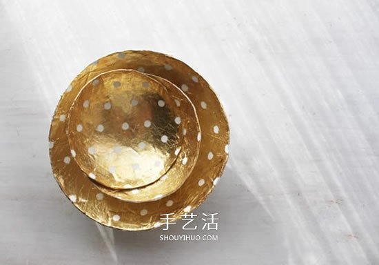 漂亮的首飾盤手工制作 自制金色首飾盤DIY教程 -  rpnrmr.com