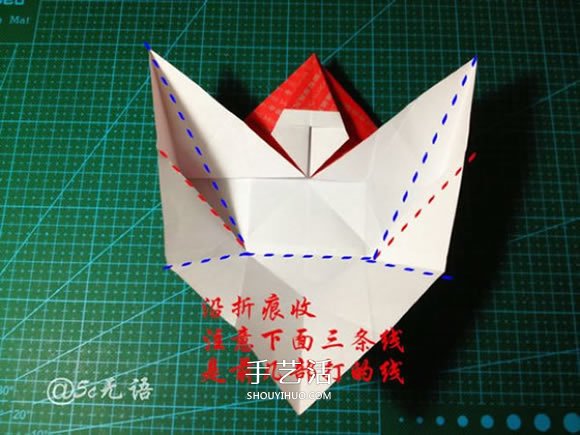 背著麻袋的可愛(ài)圣誕老人手工折紙圖解教程 -  rpnrmr.com