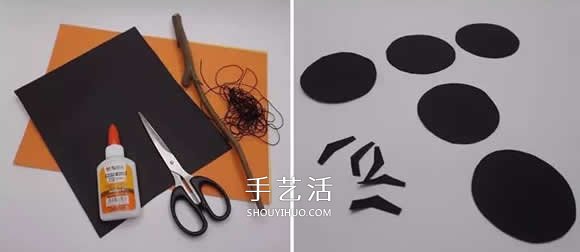 萬圣節(jié)黑蜘蛛掛飾制作 簡單卡紙做蜘蛛的方法 -  rpnrmr.com