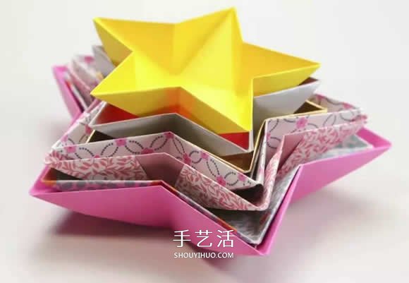 五角星糖果盤的折法 怎么折五角星紙盤圖解 -  rpnrmr.com