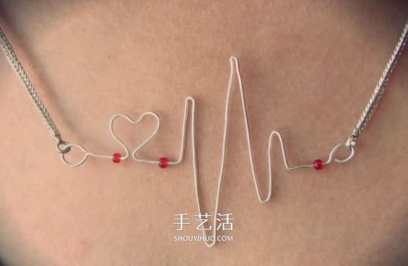 情人節(jié)心動項鏈DIY 金屬絲制作愛心項鏈墜 -  rpnrmr.com