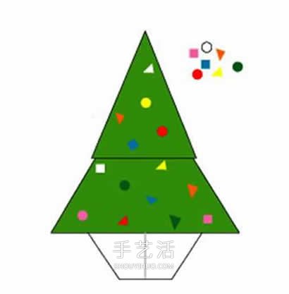 用一張紙折圣誕樹圖解 幼兒折紙圣誕樹的教程 -  rpnrmr.com