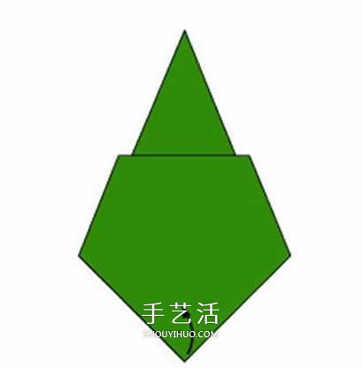 用一張紙折圣誕樹圖解 幼兒折紙圣誕樹的教程 -  rpnrmr.com
