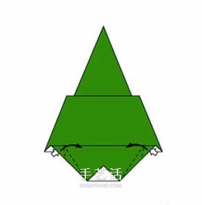 用一張紙折圣誕樹圖解 幼兒折紙圣誕樹的教程 -  rpnrmr.com