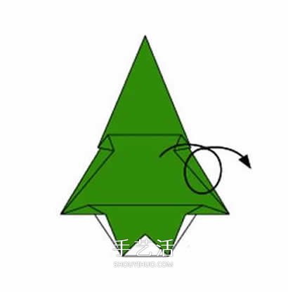 用一張紙折圣誕樹圖解 幼兒折紙圣誕樹的教程 -  rpnrmr.com