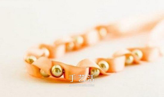 自制絲帶串珠項(xiàng)鏈圖解 優(yōu)雅帶珠子絲帶項(xiàng)鏈DIY -  rpnrmr.com