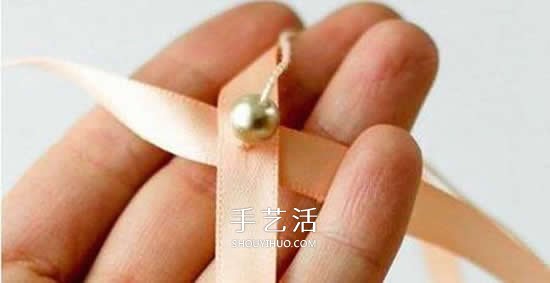 自制絲帶串珠項(xiàng)鏈圖解 優(yōu)雅帶珠子絲帶項(xiàng)鏈DIY -  rpnrmr.com