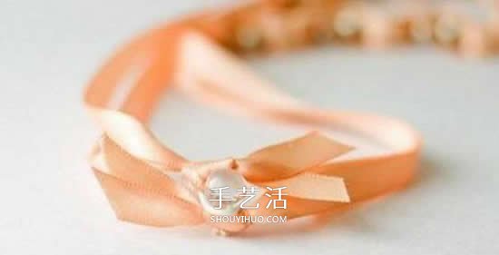 自制絲帶串珠項(xiàng)鏈圖解 優(yōu)雅帶珠子絲帶項(xiàng)鏈DIY -  rpnrmr.com