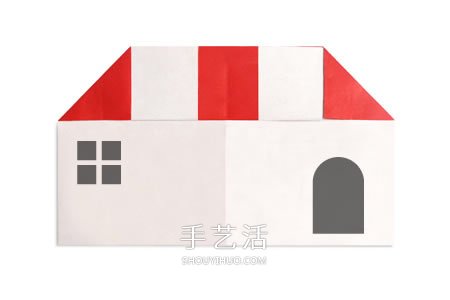 幼兒園折紙小房子圖解 簡單小房子的折法教程 -  rpnrmr.com