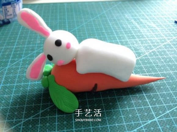 超輕粘土制作可愛兔子和胡蘿卜的圖解教程 -  rpnrmr.com