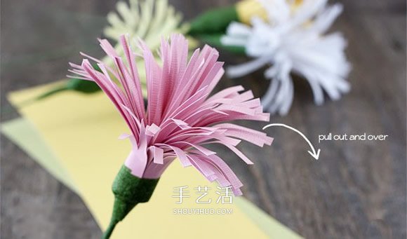 彩紙手工制作小菊花 簡(jiǎn)單易學(xué)菊花的制作方法 -  rpnrmr.com