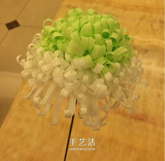 重陽(yáng)節(jié)紙菊花的做法 皺紋紙手工制作菊花圖解 -  rpnrmr.com