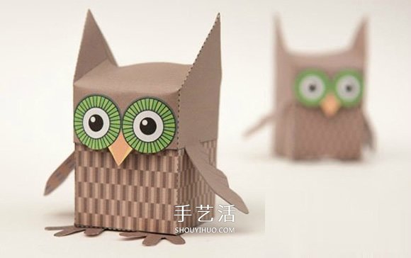 貓頭鷹盒子的折紙方法 卡紙折貓頭鷹收納盒 -  rpnrmr.com