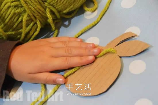 幼兒園蘋果手工制作 硬紙板和毛線做蘋果方法 -  rpnrmr.com