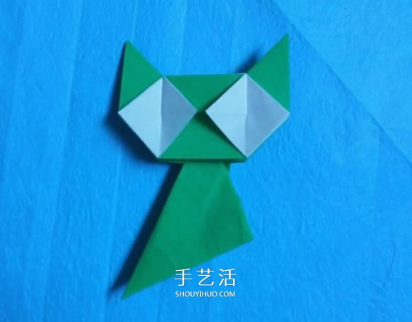 手工小貓的折紙步驟圖 可愛小貓的折法圖解 -  rpnrmr.com