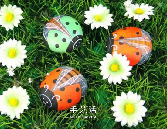 石頭畫七星瓢蟲的教程 簡(jiǎn)單七星瓢蟲石繪圖解 -  rpnrmr.com