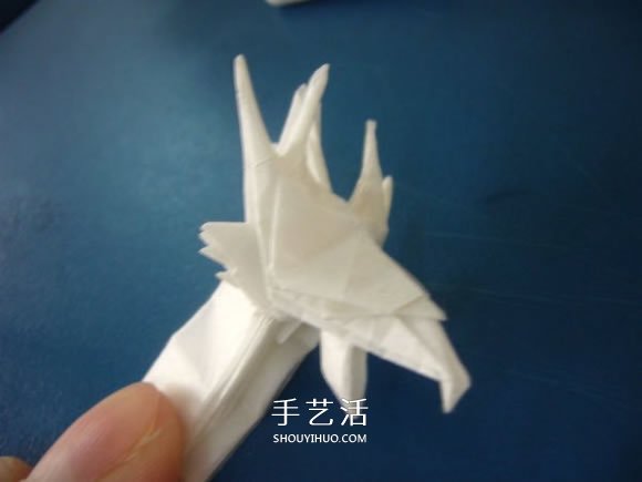龍頭戒指的折紙方法 手工折紙龍頭戒圖解教程 -  rpnrmr.com