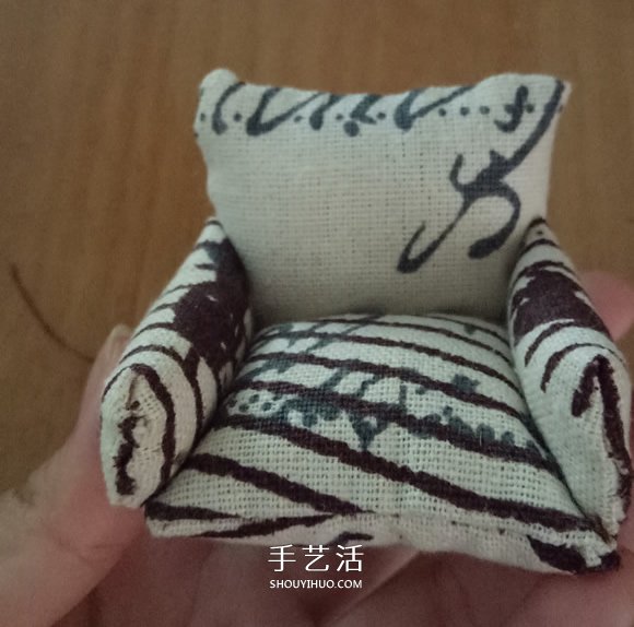 不織布扶手沙發(fā)模型DIY 迷你單人沙發(fā)布藝制作 -  rpnrmr.com