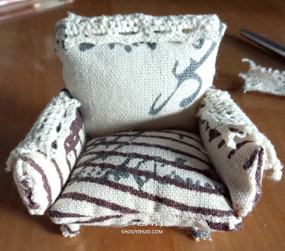 不織布扶手沙發(fā)模型DIY 迷你單人沙發(fā)布藝制作 -  rpnrmr.com