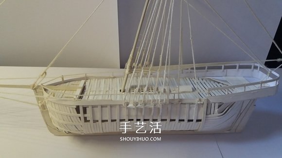 紙制單桅帆船模型制作 精致卡紙帆船手工制作 -  rpnrmr.com