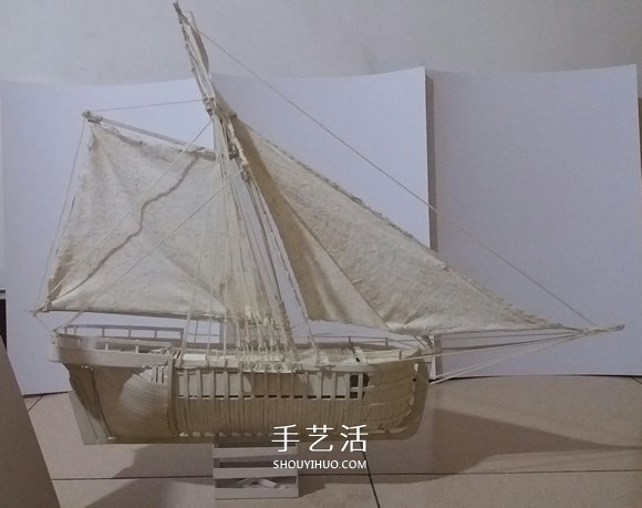 紙制單桅帆船模型制作 精致卡紙帆船手工制作 -  rpnrmr.com