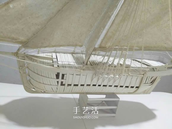 紙制單桅帆船模型制作 精致卡紙帆船手工制作 -  rpnrmr.com