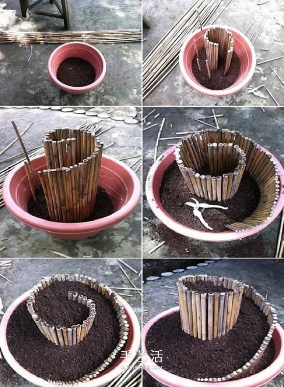 破損花盆做盆景的方法 破花盆廢物利用DIY盆景 -  rpnrmr.com