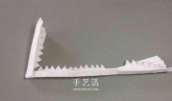 鯊魚嘴的折紙方法圖解 怎么折鯊魚嘴步驟圖 -  rpnrmr.com