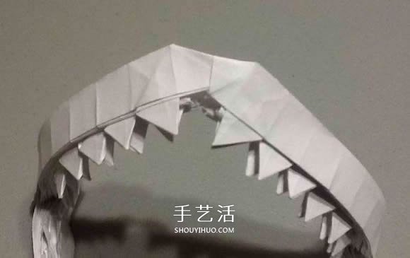 鯊魚嘴的折紙方法圖解 怎么折鯊魚嘴步驟圖 -  rpnrmr.com
