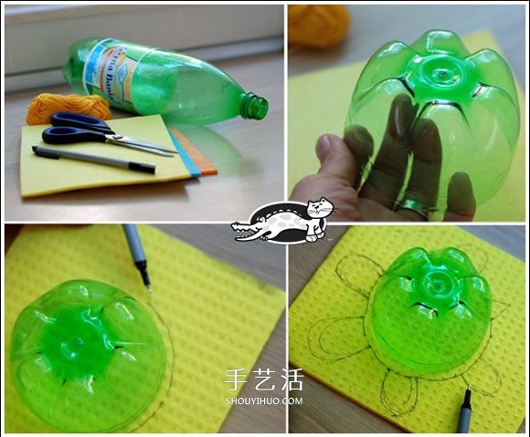 雪碧瓶手工制作小烏龜 雪碧瓶子做烏龜圖解 -  rpnrmr.com