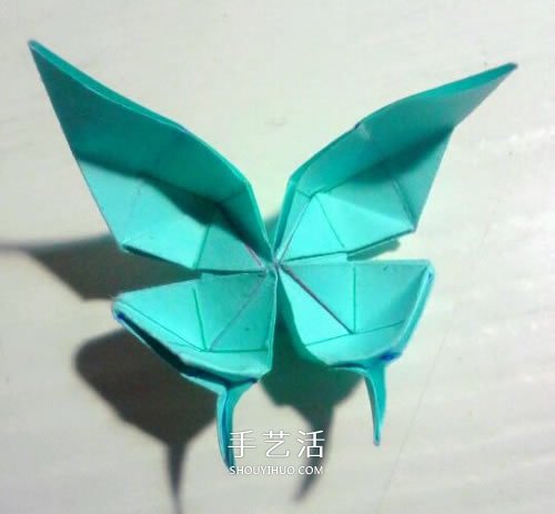 鳳尾蝶折紙圖解教程 手工鳳尾蝶的折法步驟 -  rpnrmr.com
