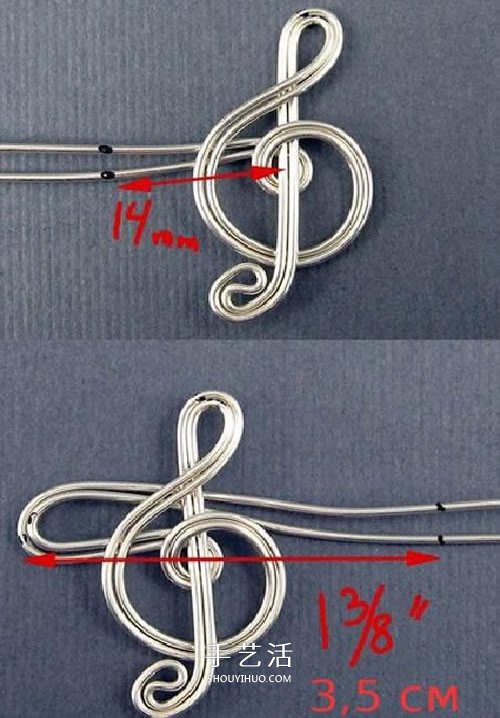 銀線制作高音譜號(hào)耳飾 沒(méi)有耳洞也可以佩戴 -  rpnrmr.com